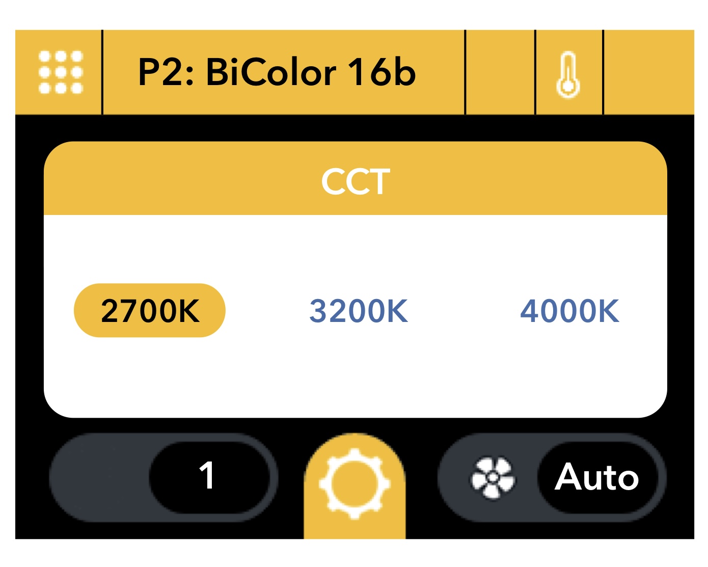 CCT Preset Menu