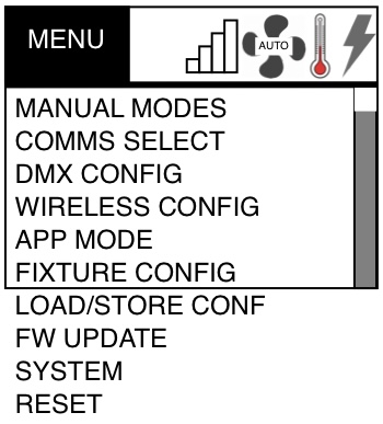 Gemini E3 - Main Menu